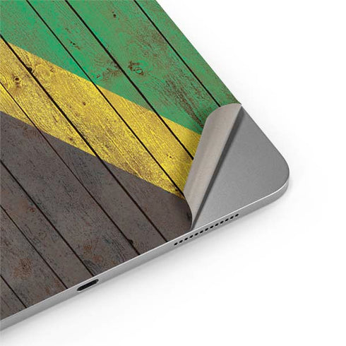 Jamaican Flag Dark Wood Apple iPad Air Skin