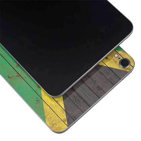 Jamaican Flag Dark Wood Apple iPad Mini Skin