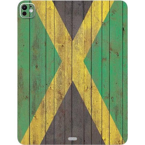 Jamaican Flag Dark Wood iPad Pro 13in M4 (2024) Skin