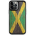 Jamaican Flag Dark Wood iPhone Cases