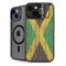 Jamaican Flag Dark Wood iPhone 14 Kickstand Case