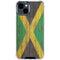 Jamaican Flag Dark Wood iPhone 15 Clear Case