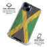 Jamaican Flag Dark Wood iPhone 15 Clear Case