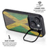 Jamaican Flag Dark Wood iPhone 15 Kickstand Case
