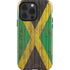 Jamaican Flag Dark Wood iPhone 15 Pro Impact Case