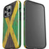 Jamaican Flag Dark Wood iPhone 15 Pro Impact Case