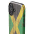 Jamaican Flag Dark Wood iPhone 16 Plus Impact Case