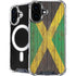 Jamaican Flag Dark Wood iPhone 16 Plus MagSafe Case