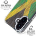Jamaican Flag Dark Wood iPhone 16 Plus MagSafe Case