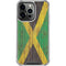 Jamaican Flag Dark Wood iPhone 16 Pro Clear Case