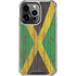 Jamaican Flag Dark Wood iPhone 16 Pro Clear Case