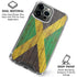 Jamaican Flag Dark Wood iPhone 16 Pro Max Clear Case