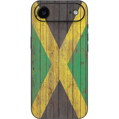 Jamaican Flag Dark Wood iPhone 17 Air Skin
