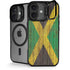 Jamaican Flag Dark Wood iPhone 17 Kickstand Case