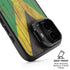 Jamaican Flag Dark Wood iPhone 17 Kickstand Case