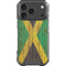 Jamaican Flag Dark Wood iPhone 17 Pro Clear Case