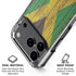 Jamaican Flag Dark Wood iPhone 17 Pro Clear Case