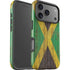 Jamaican Flag Dark Wood iPhone 17 Pro Impact Case