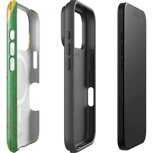 Jamaican Flag Dark Wood iPhone 17 Pro Magsafe Impact Case