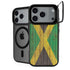 Jamaican Flag Dark Wood iPhone 17 Pro Max Kickstand Case