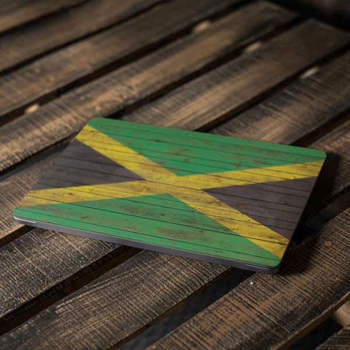 Jamaican Flag Dark Wood Apple MacBook Air Skin
