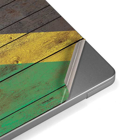Jamaican Flag Dark Wood Apple MacBook Pro 14-inch Skin