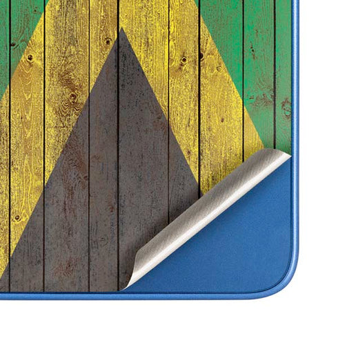 Jamaican Flag Dark Wood Moto G Play 4G (2024) Skin