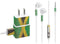 Jamaican Flag Dark Wood Phone Charger Skin