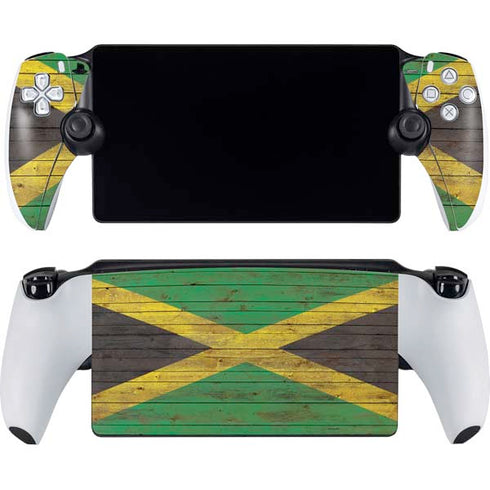 Jamaican Flag Dark Wood PlayStation PS5 Skins