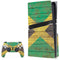 Jamaican Flag Dark Wood PS5 Pro Disk Bundle Skin