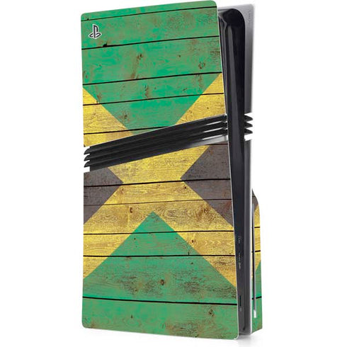 Jamaican Flag Dark Wood PlayStation PS5 Skins