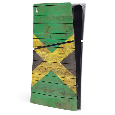 Jamaican Flag Dark Wood PlayStation PS5 Skins