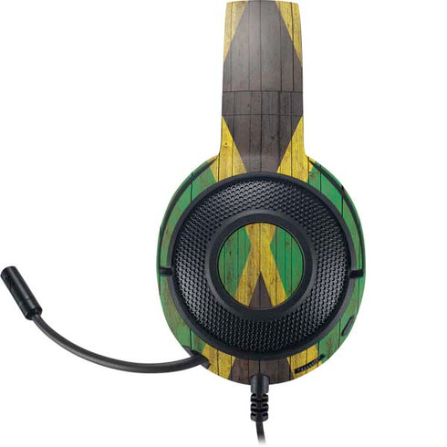 Jamaican Flag Dark Wood Razer Kraken X Skin