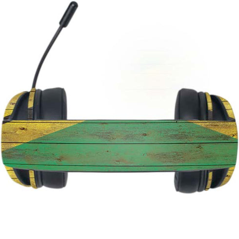 Jamaican Flag Dark Wood Razer Kraken X Skin