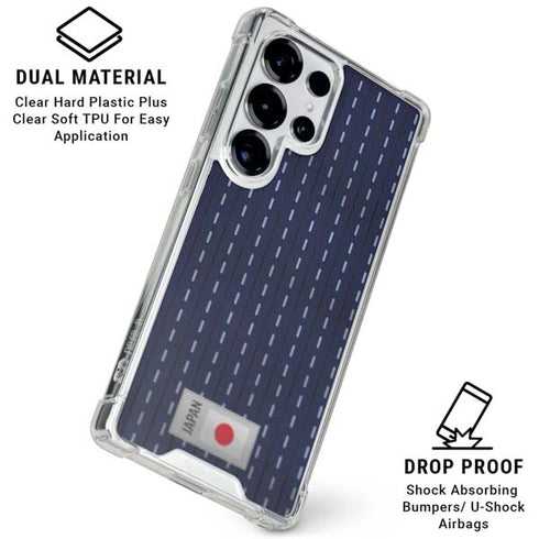 Japan Soccer Flag Galaxy S26 Ultra Clear Case