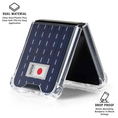 Japan Soccer Flag Galaxy Z Flip6 Clear Case