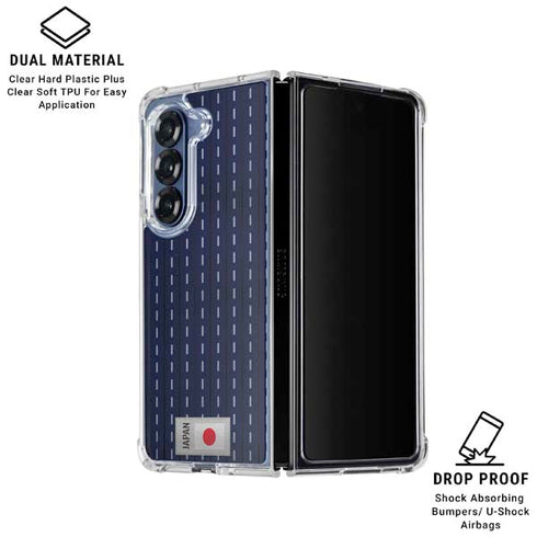 Japan Soccer Flag Galaxy Z Fold6 Clear Case