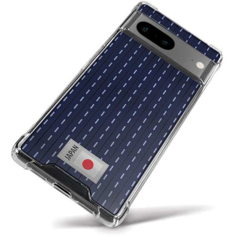 Japan Soccer Flag Google Pixel 8a Clear Case