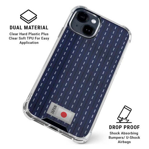 Japan Soccer Flag iPhone 15 Clear Case