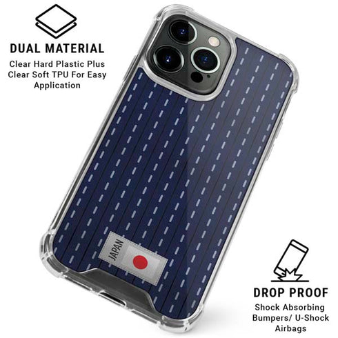 Japan Soccer Flag iPhone 16 Pro Max Clear Case