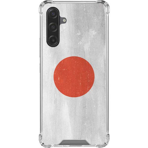 Japanese Flag Distressed Galaxy A17 Clear Case