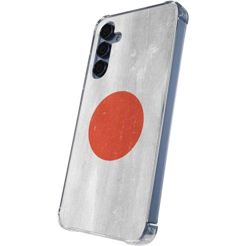 Japanese Flag Distressed Galaxy A35 5G Clear Case