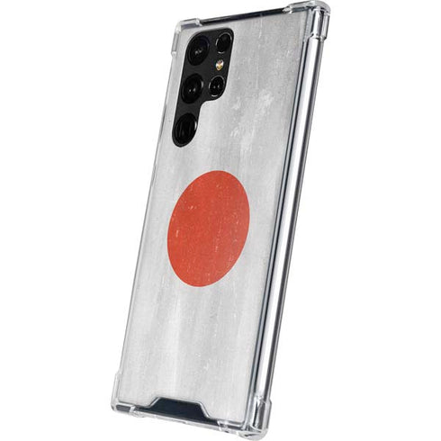 Japanese Flag Distressed Galaxy S23 Ultra Clear Case