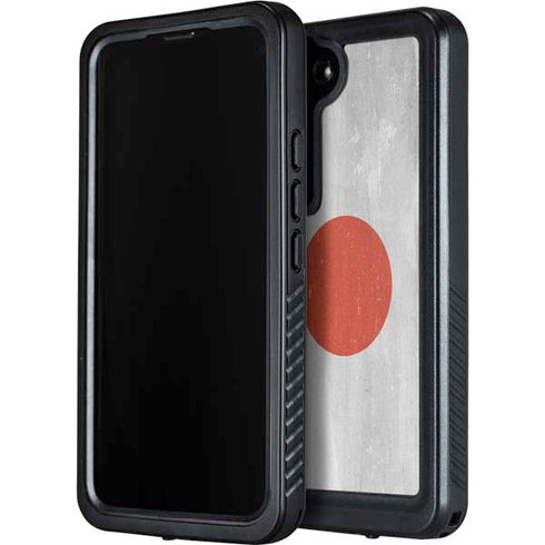 Japanese Flag Distressed Galaxy S24 Plus Waterproof Case