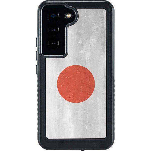 Japanese Flag Distressed Galaxy S24 Waterproof Case