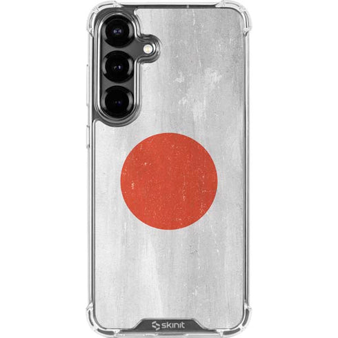 Japanese Flag Distressed Galaxy S26 Clear Case
