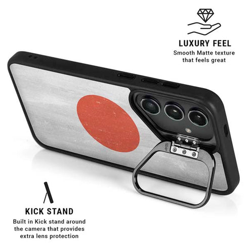 Japanese Flag Distressed Galaxy S26 Kickstand Case