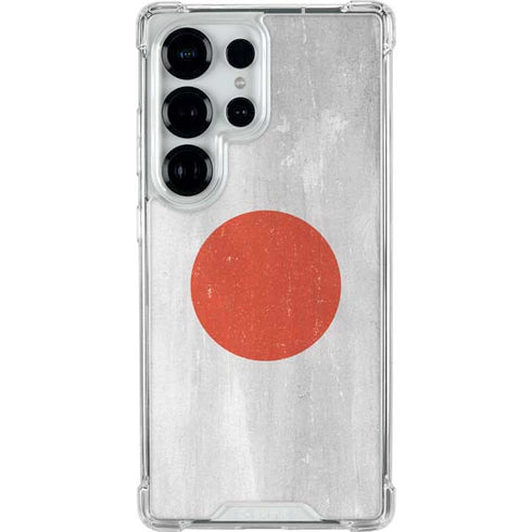 Japanese Flag Distressed Galaxy S26 Ultra Clear Case