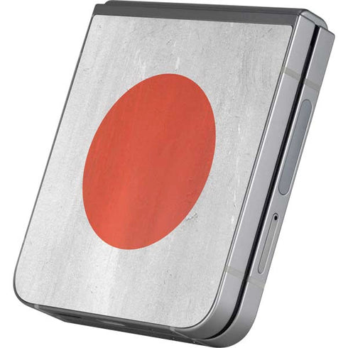 Japanese Flag Distressed Galaxy Z Flip6 Skin