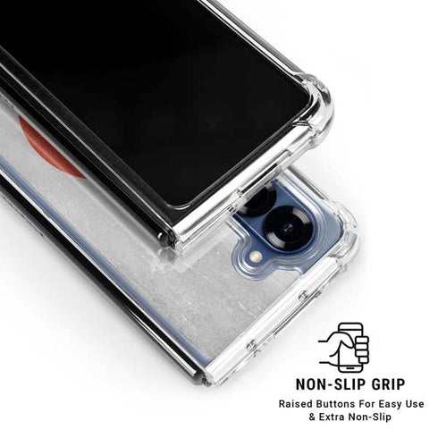 Japanese Flag Distressed Galaxy Z Fold6 Clear Case